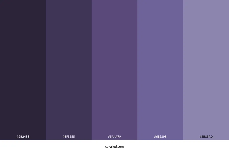 Dark Lilac Blue Color Palette