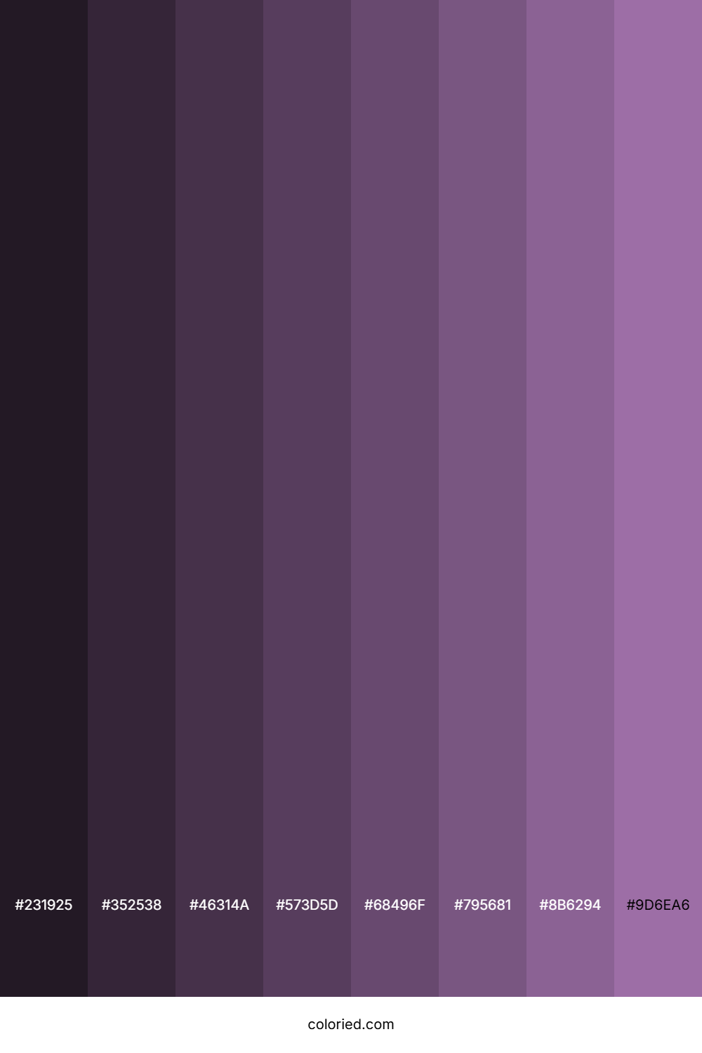 Dark Lilac Color Shades