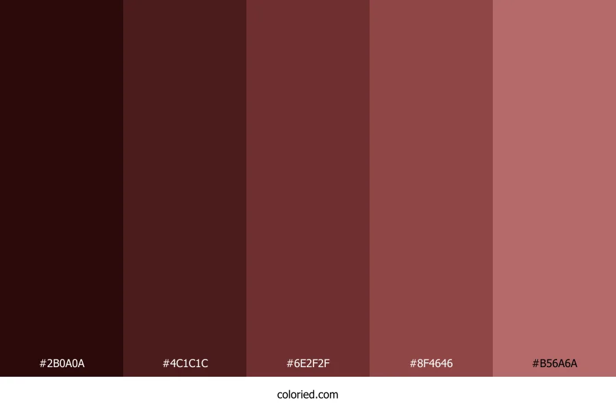 Dark Maroon Gradient Color Palette
