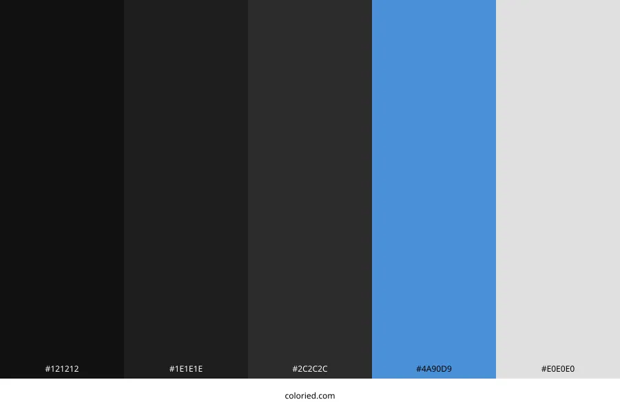 Dark Mode Color Palette