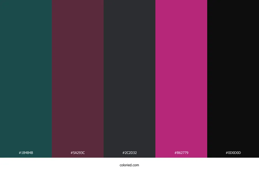 Dark Moody Wedding Color Palette