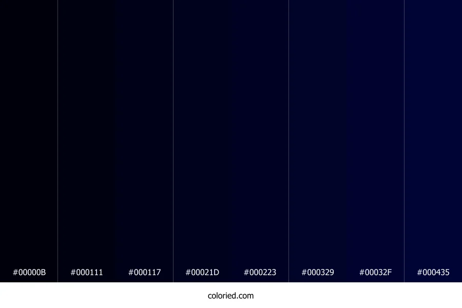 Dark Navy Color Shades