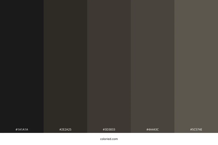 Dark Neutral Color Palette