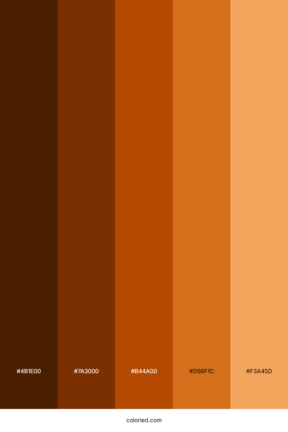 Dark Orange Monochromatic Color Palette