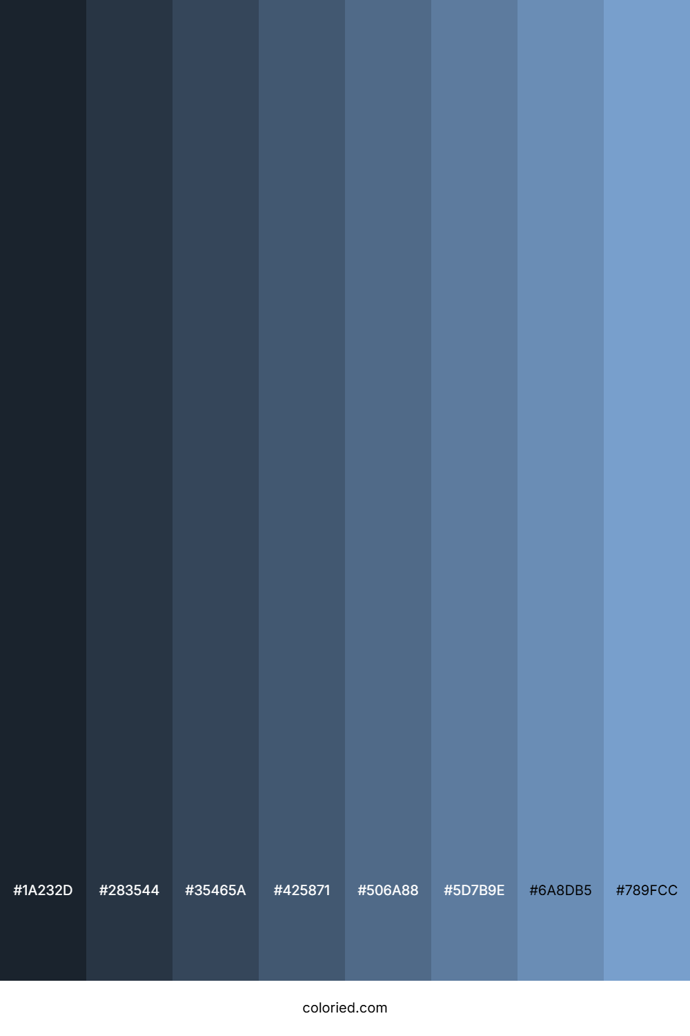 Dark Pastel Blue Color Shades