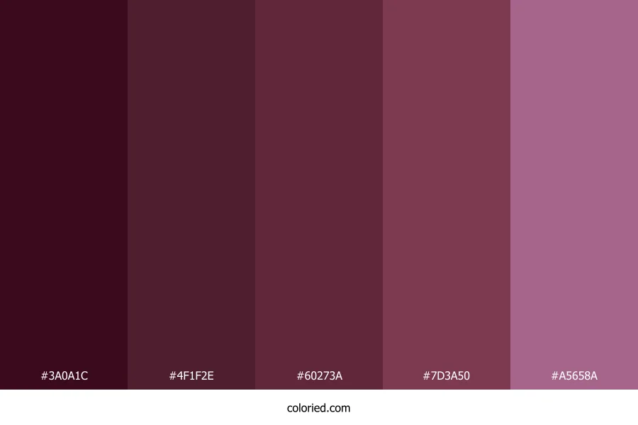 Dark Plum and Rose Color Palette