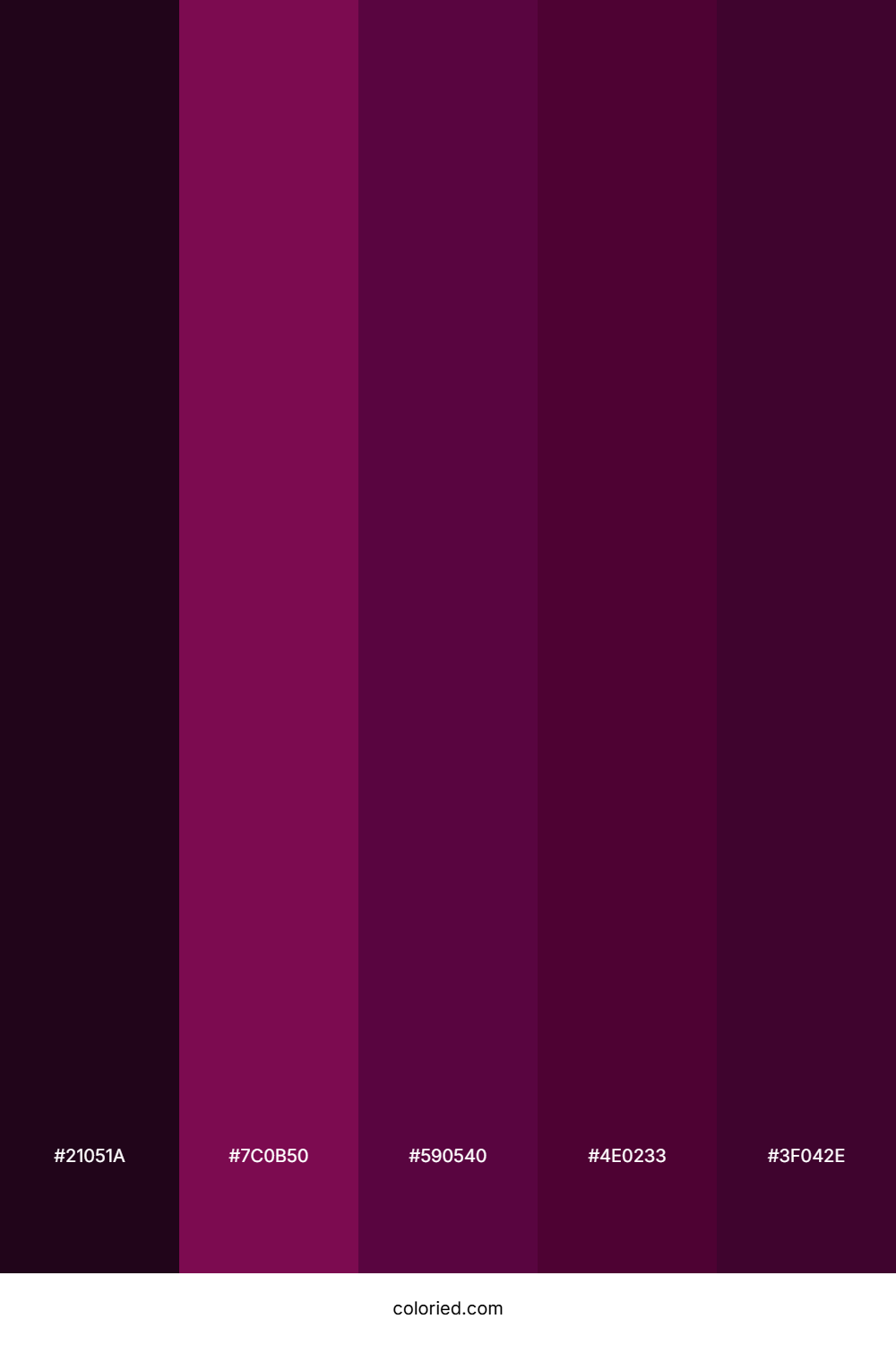 Dark Plum And Wine Color Palette
