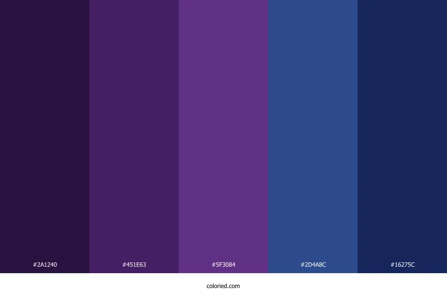 Dark Purple and Blue Color Palette