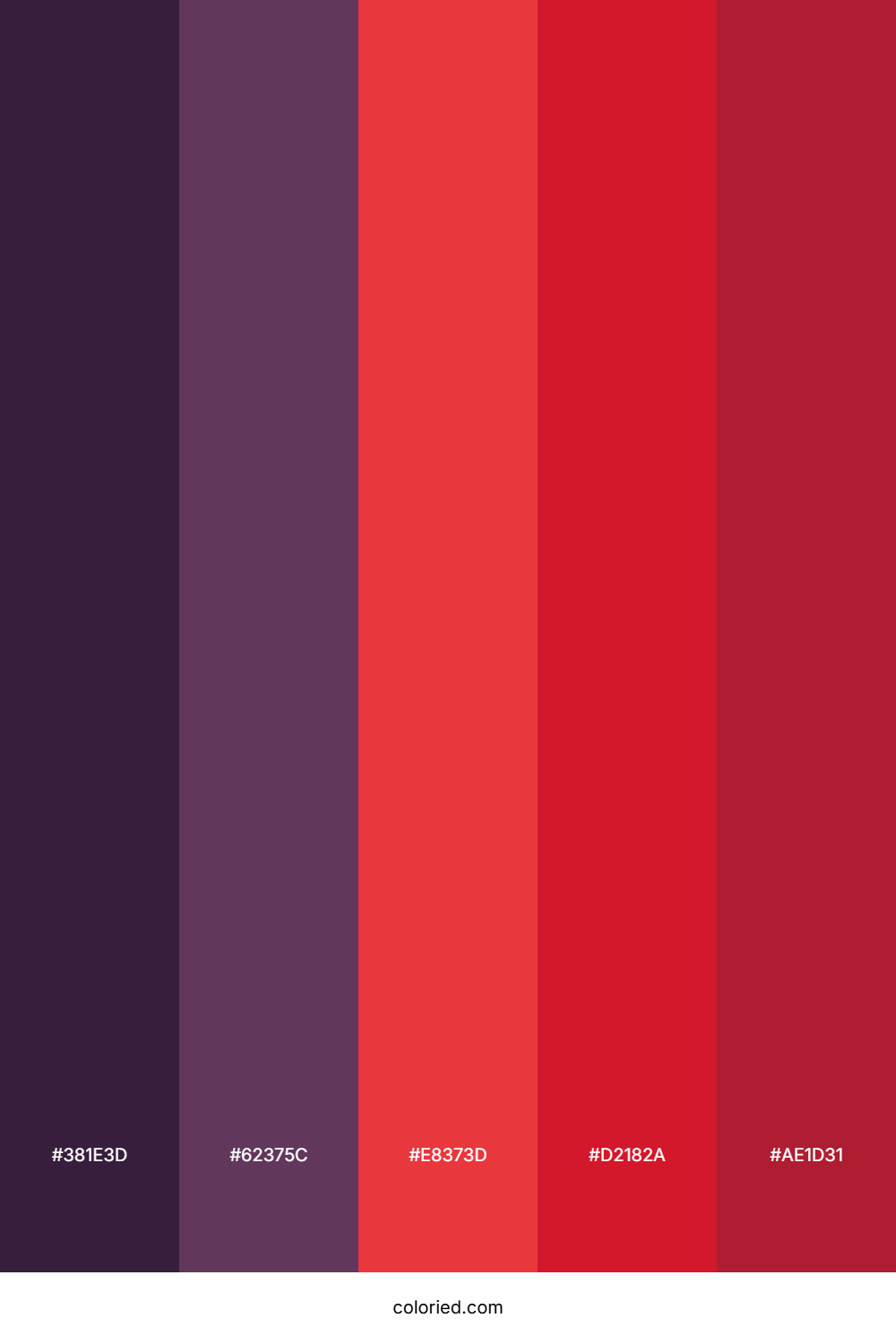 Dark Purple and Bright Red Color Palette