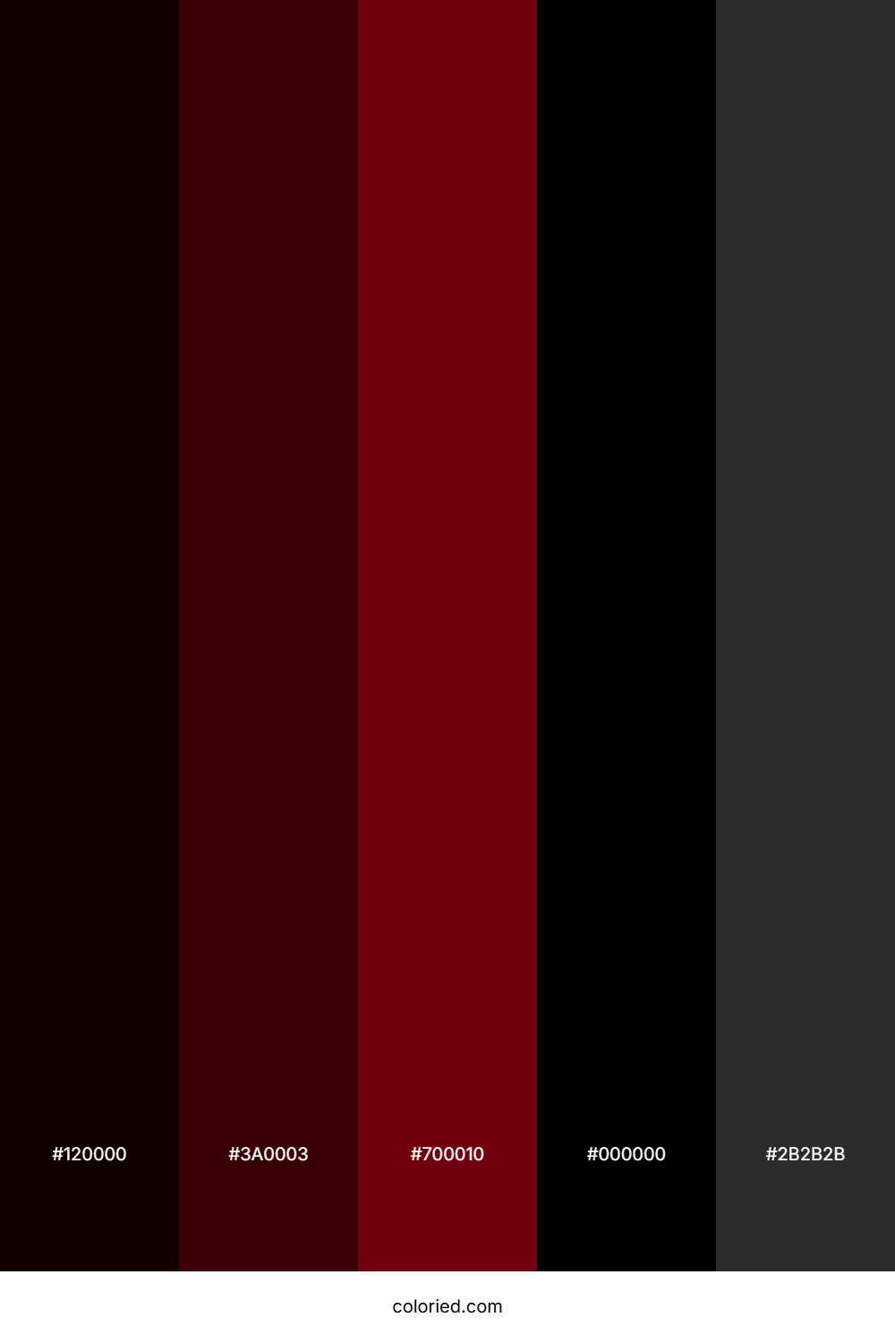 Dark Red and Black Color Palette
