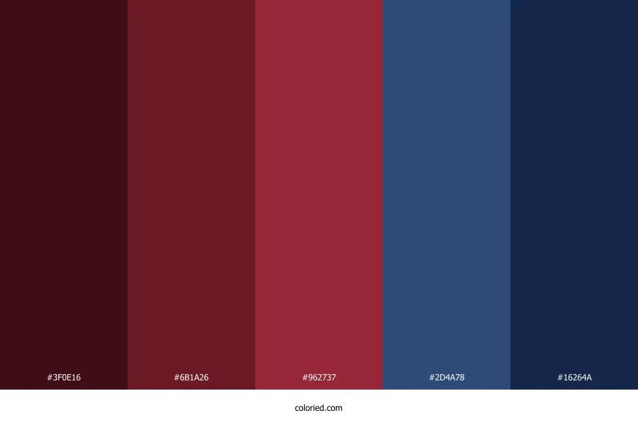 Dark Red and Blue Color Palette
