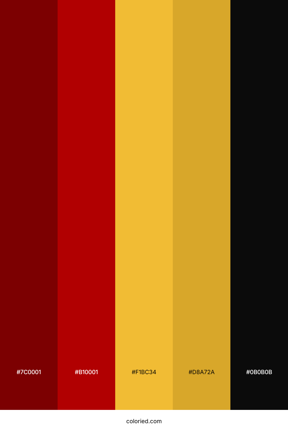 Dark Red and Gold Color Palette