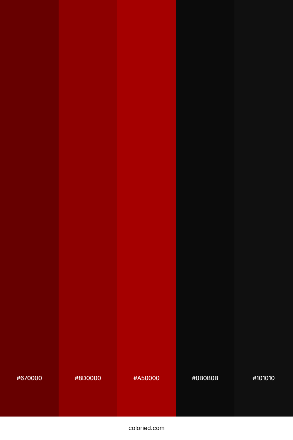 Dark Red And Jet Black Color Palette