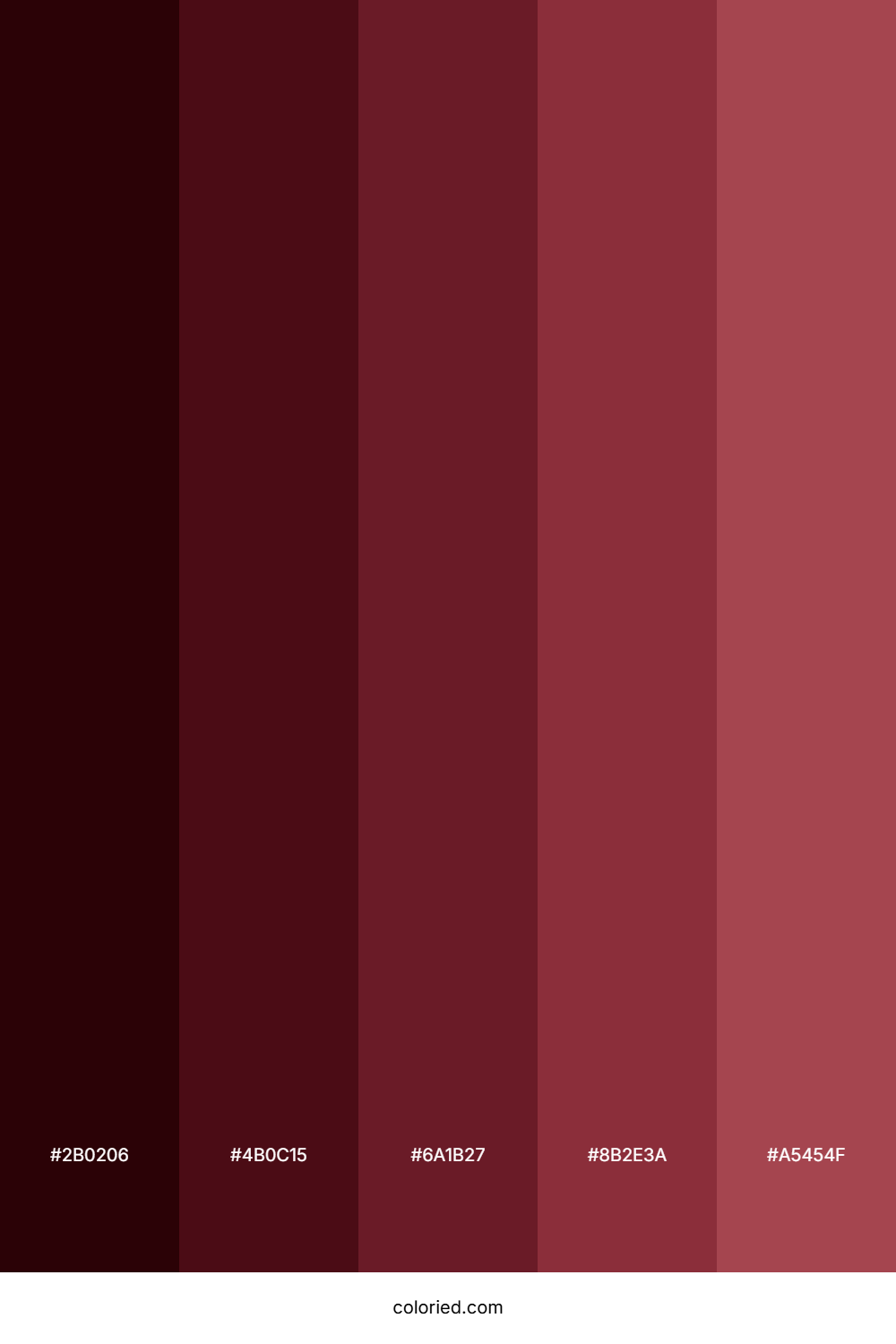Dark Red Wine Color Palette