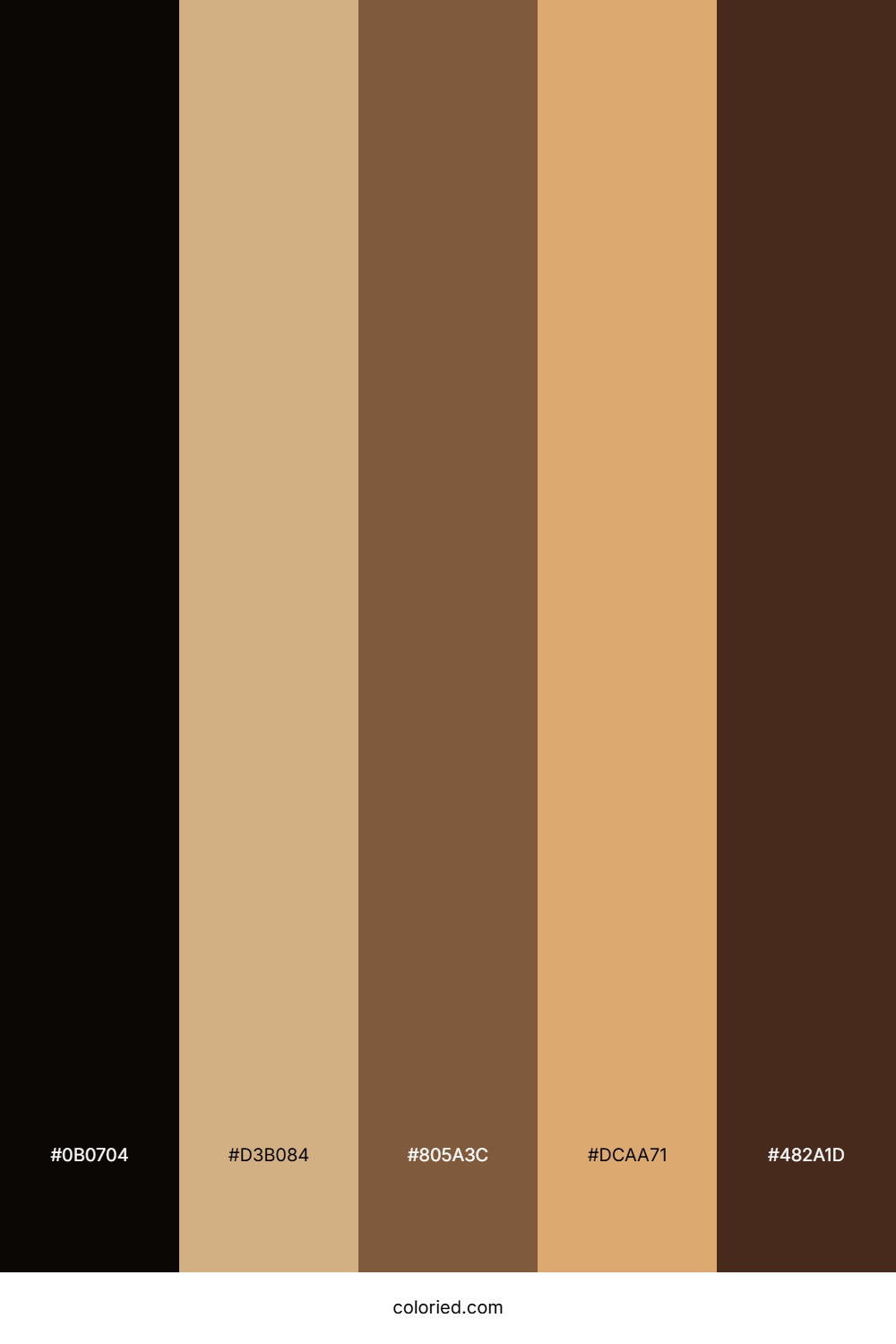 Dark Roast Caramel Color Palette