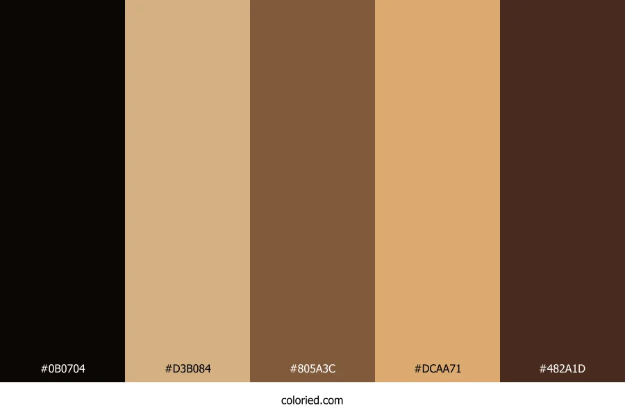 Dark Roast Caramel Color Palette