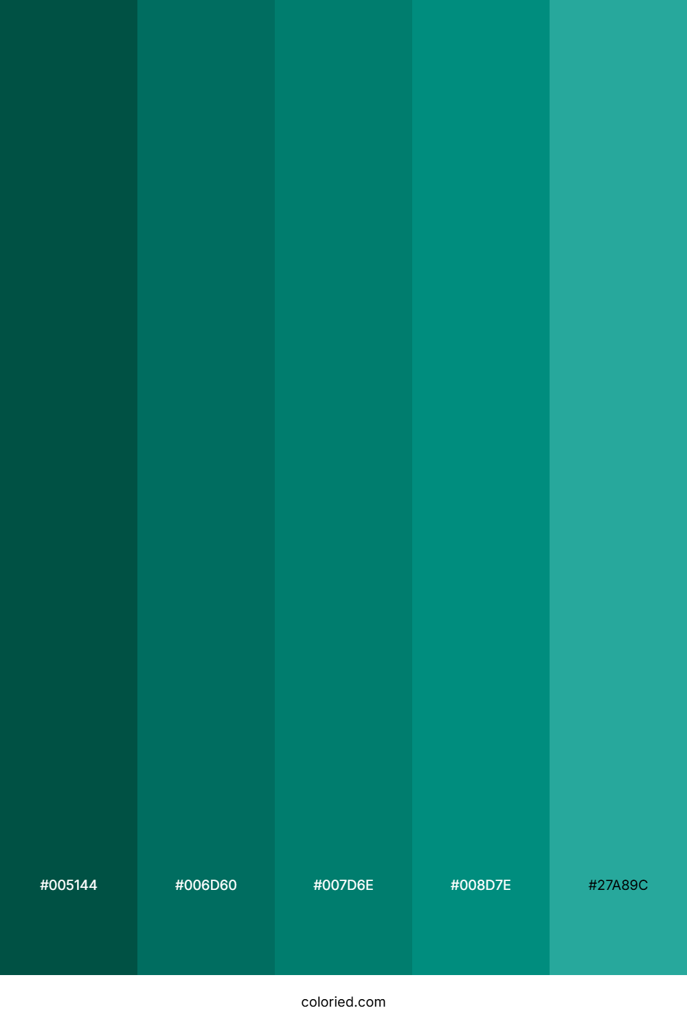 Dark Teal and Green Color Palette