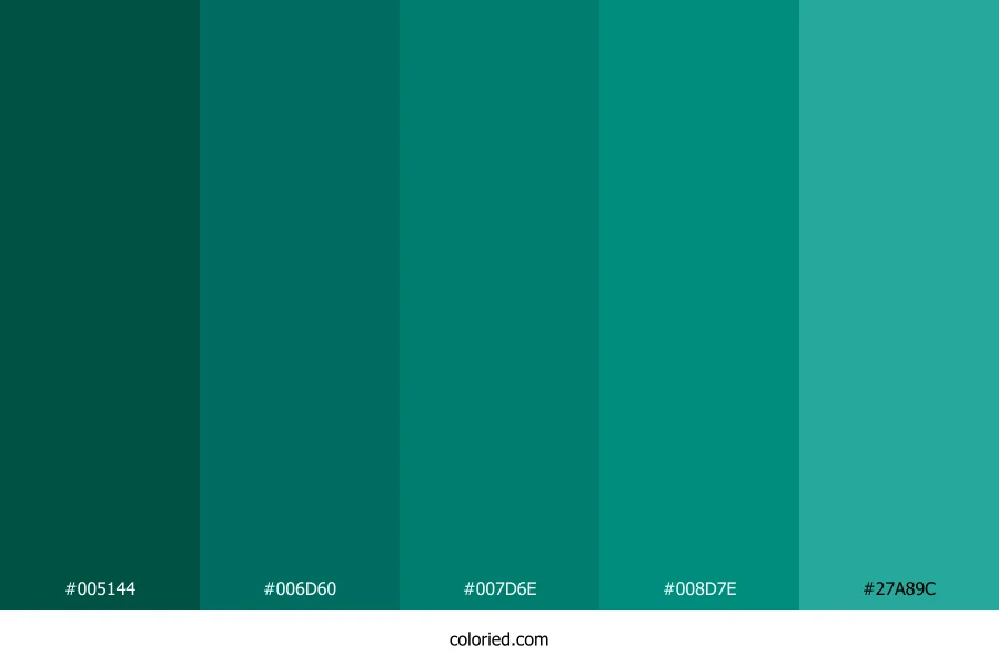 Dark Teal and Green Color Palette
