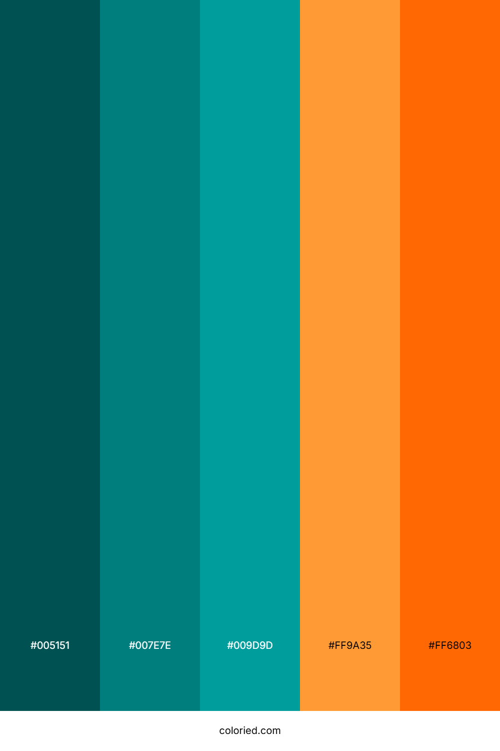 Dark Teal and Orange Color Palette