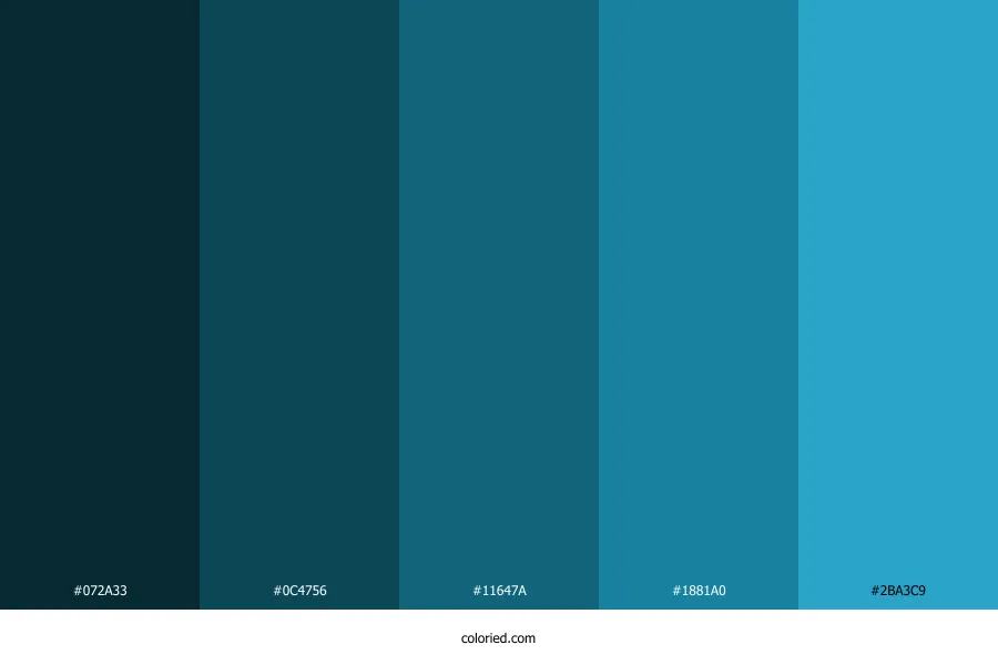Dark Teal Blue Color Palette
