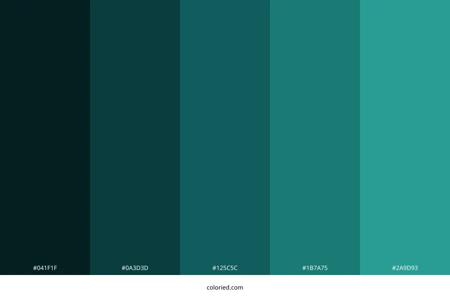 Dark Teal Color Palette