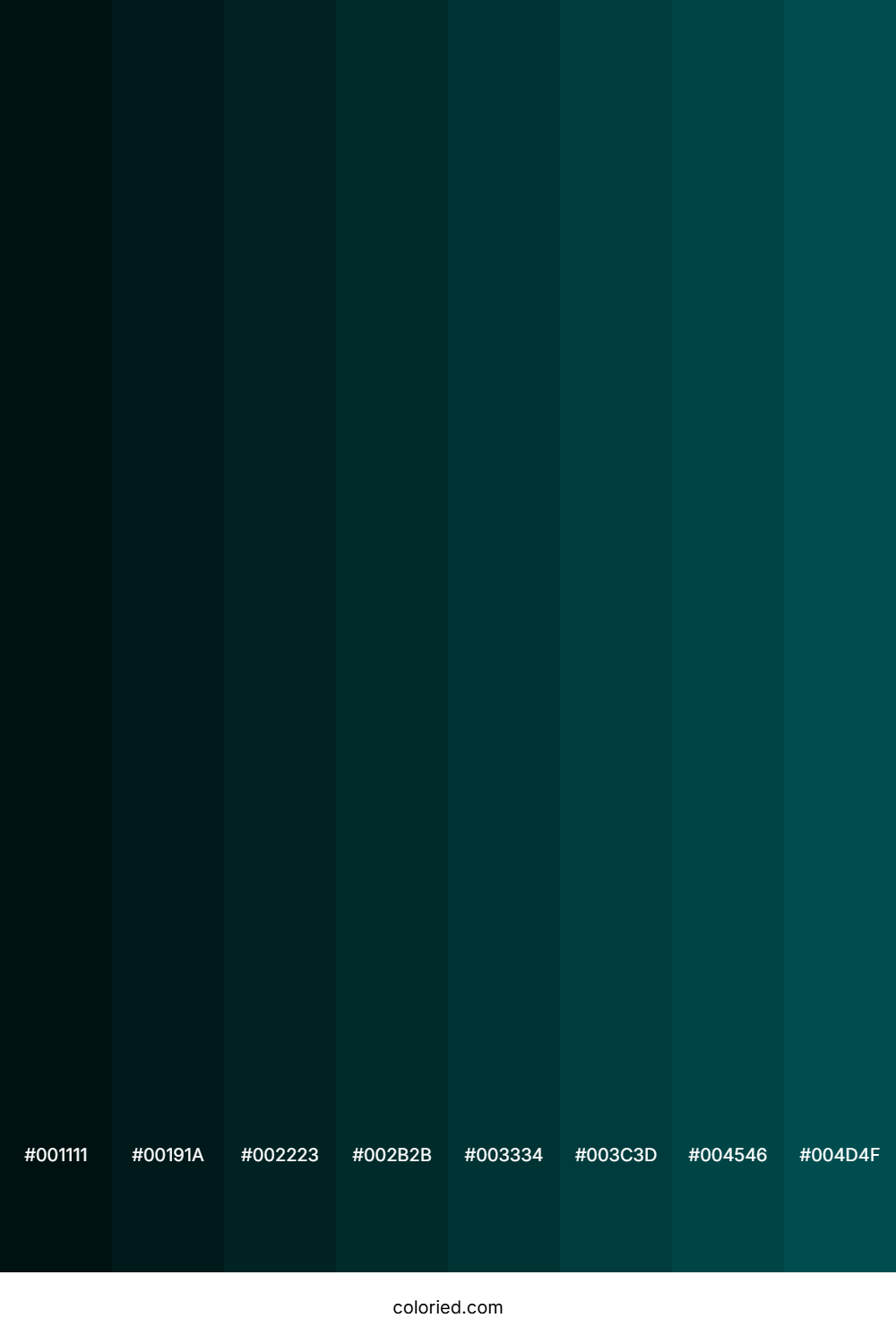 Dark Teal Color Shades