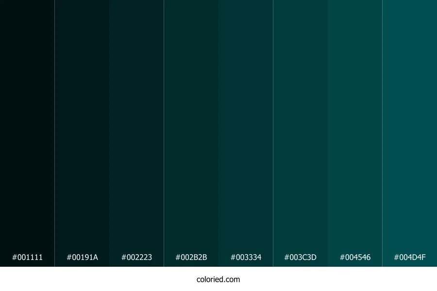 Dark Teal Color Shades