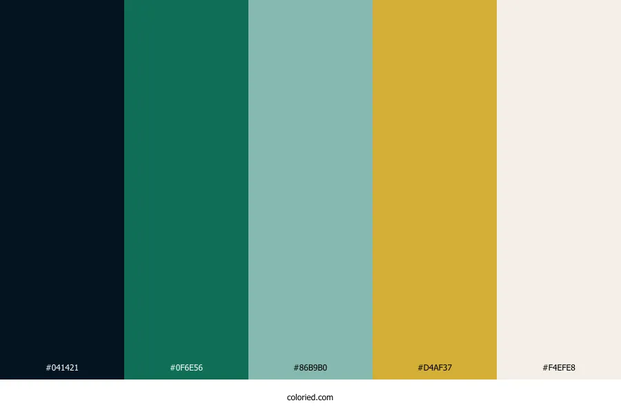 Dark Teal Wedding Color Palette