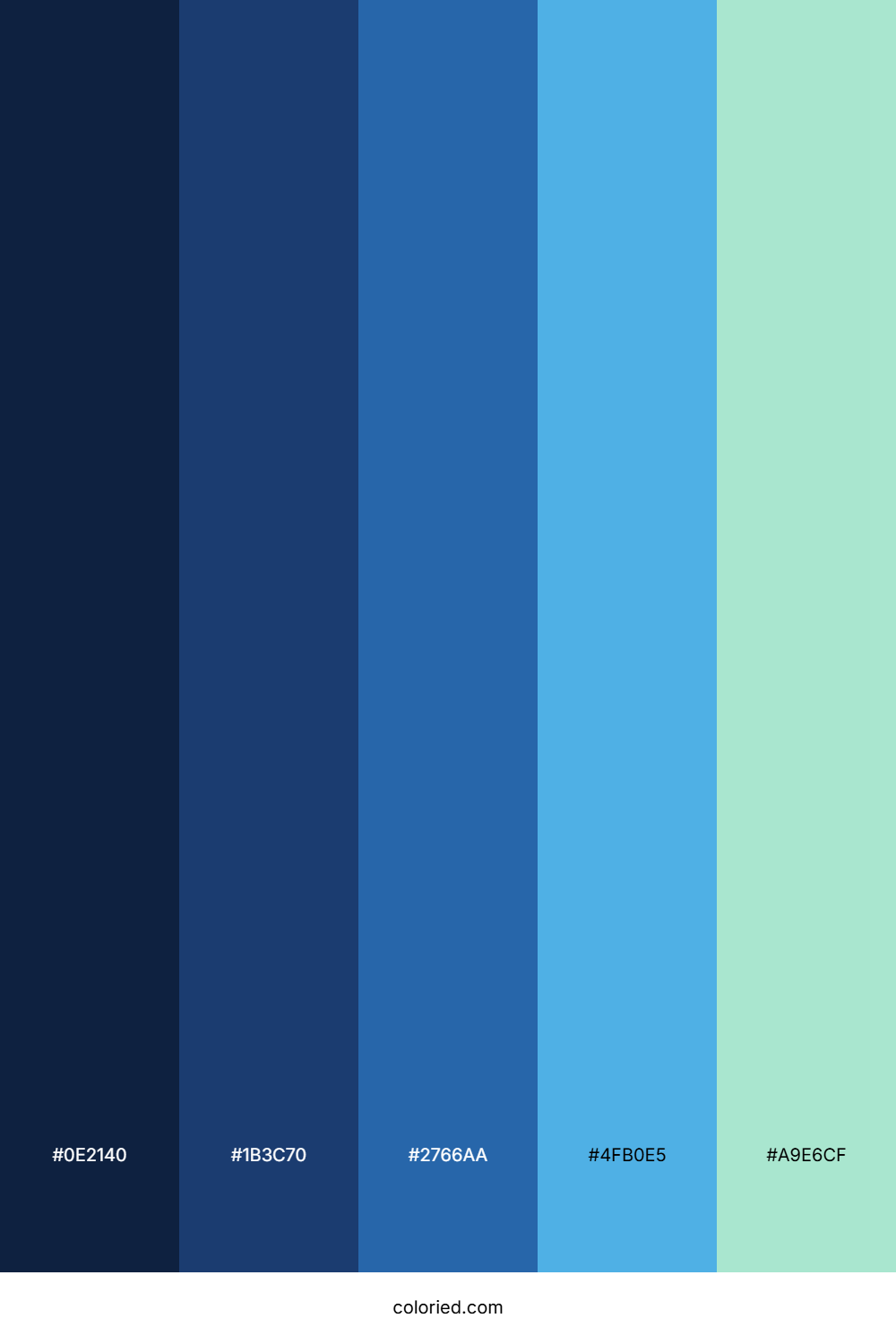Dark To Light Blue Gradient Color Palette