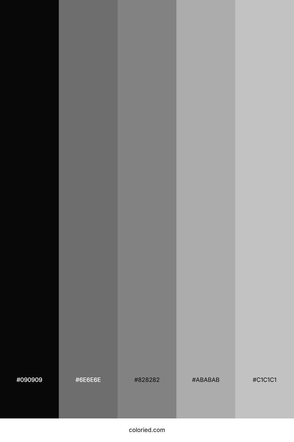 Dark Urban Gray Color Palette