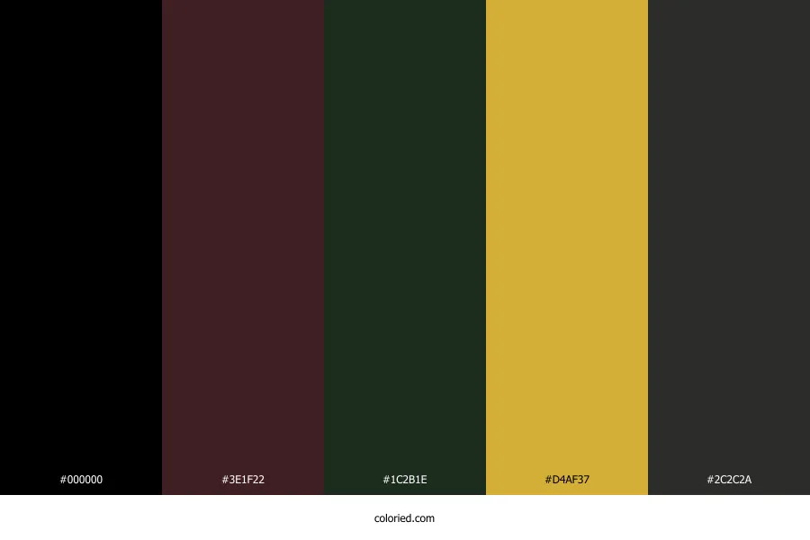 Dark Wedding Color Palette