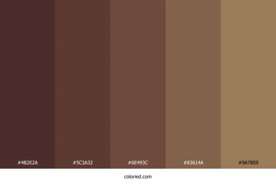Dark Wood Gradient Color Palette
