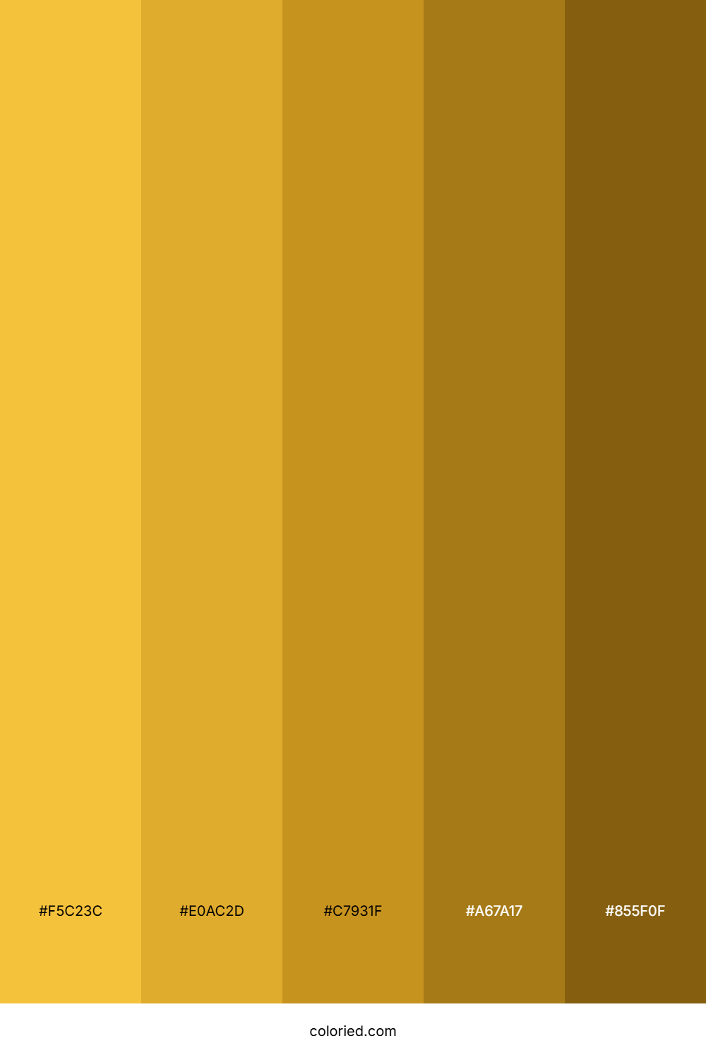 Dark Yellow Gradient Color Palette
