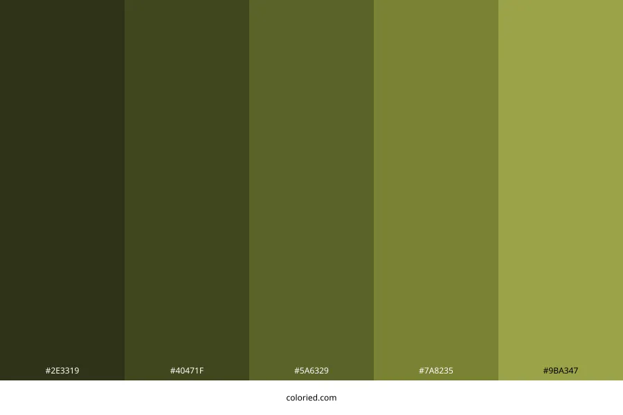 Dark Yellowish Green Color Palette
