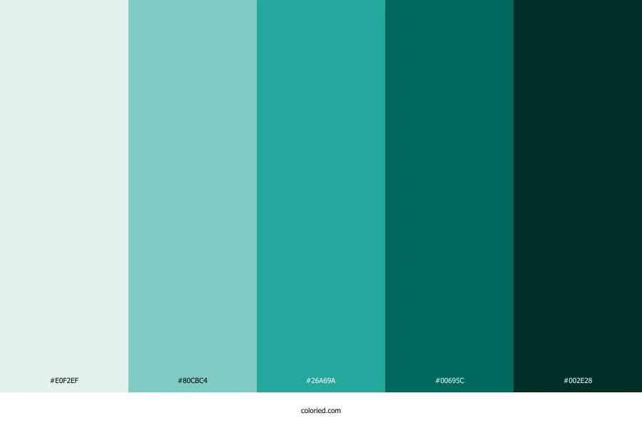 Darkest Teal Color Palette