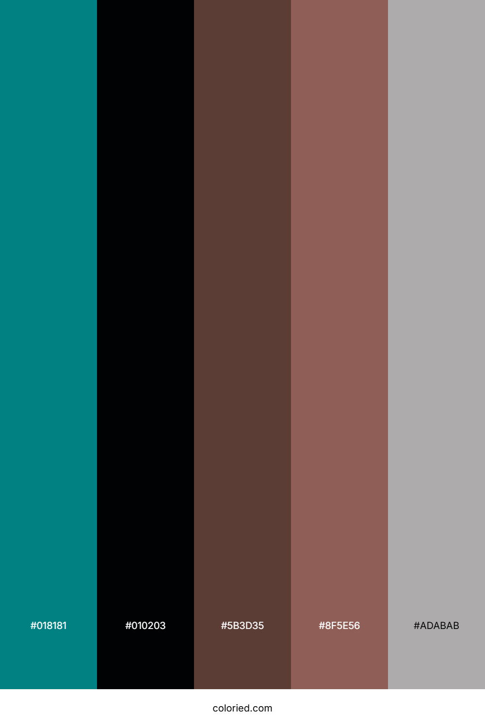 Deep Aqua Shadow Color Palette