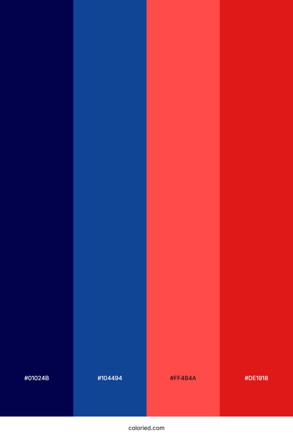 Deep Blue and Crimson Red Color Palette