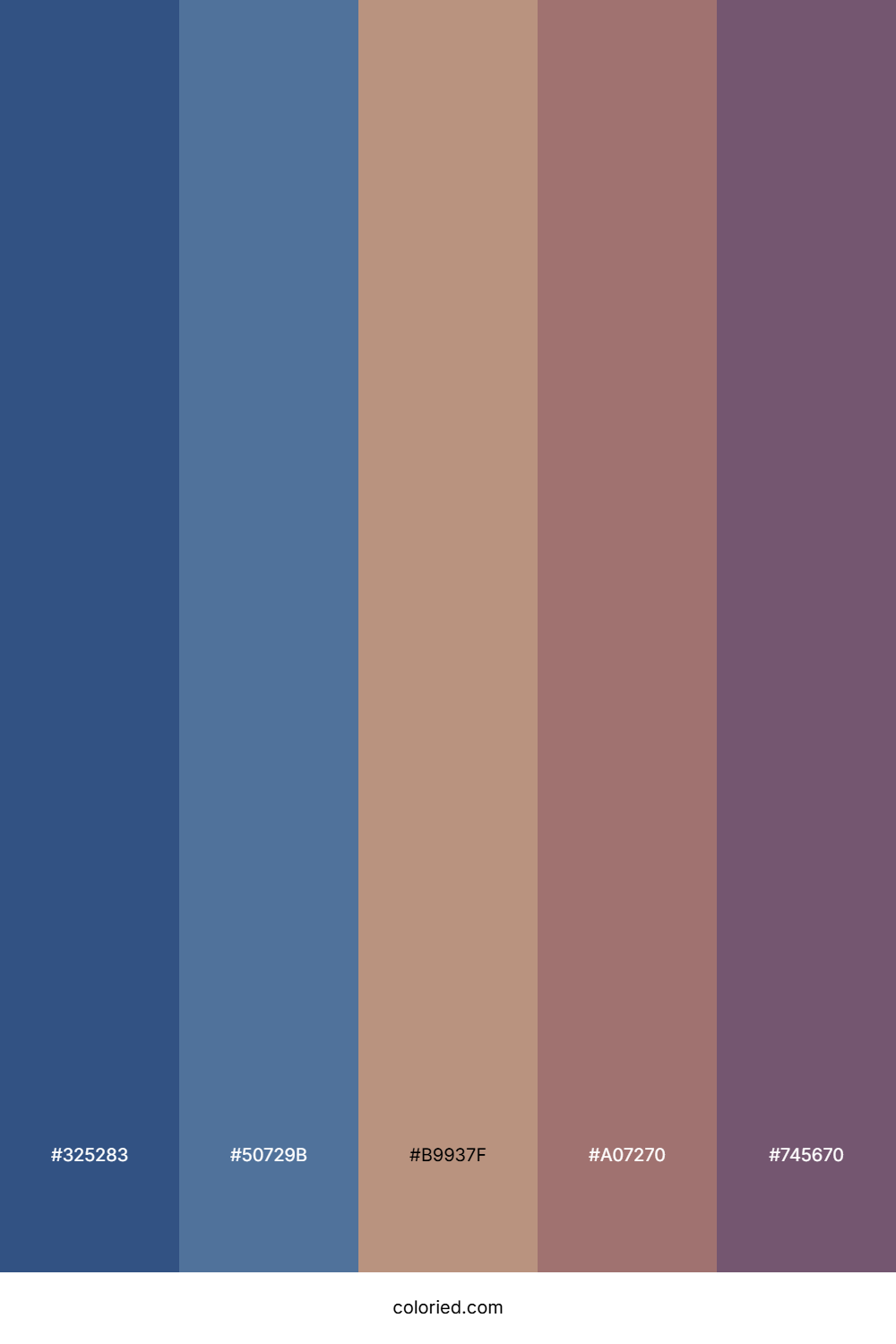 Deep Blue And Dusty Rose Color Palette