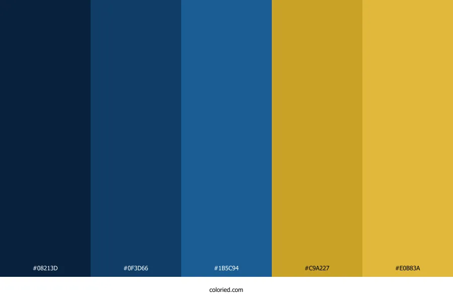 Deep Blue and Gold Color Palette
