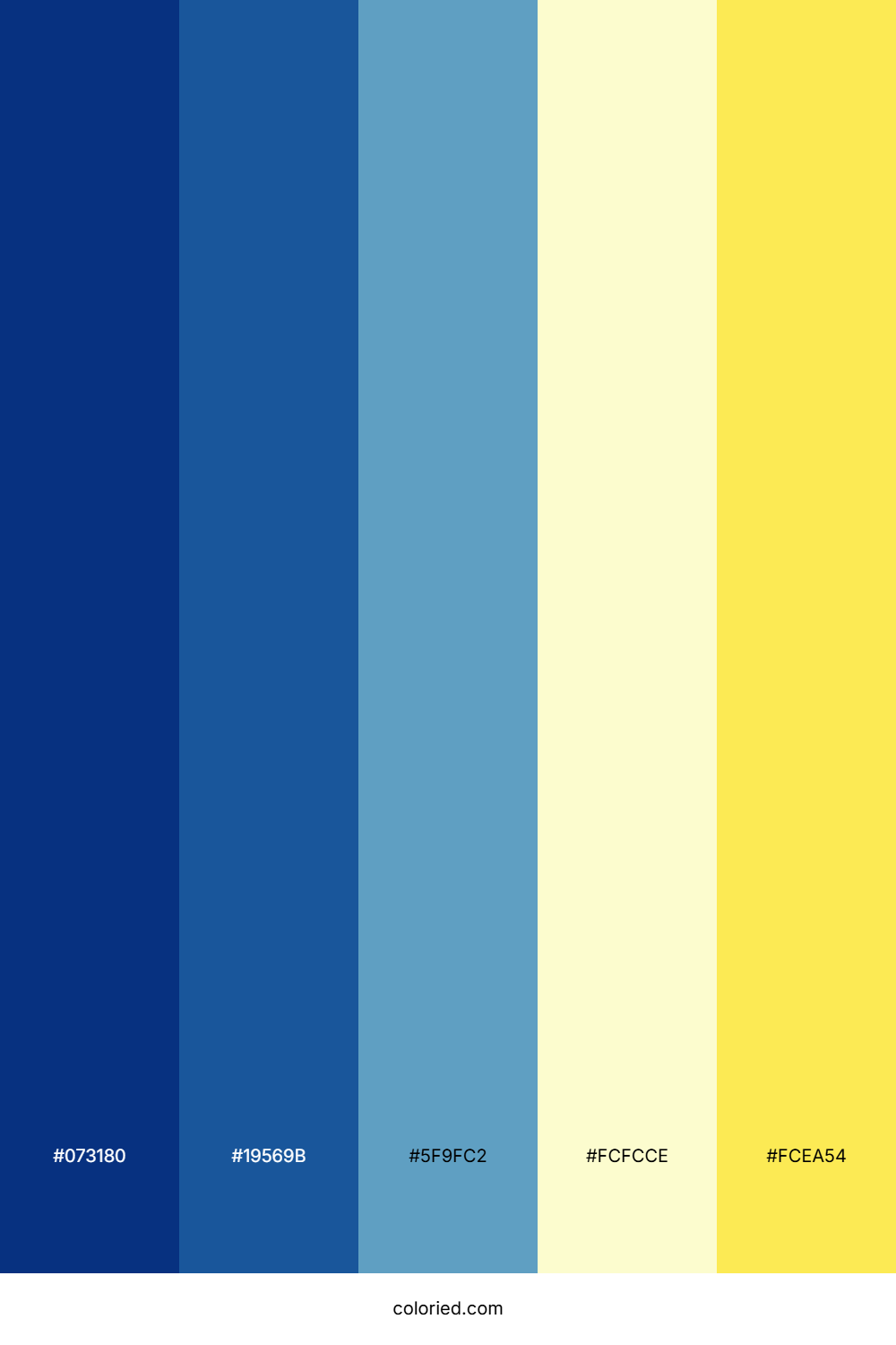 Deep Blue And Golden Yellow Color Palette