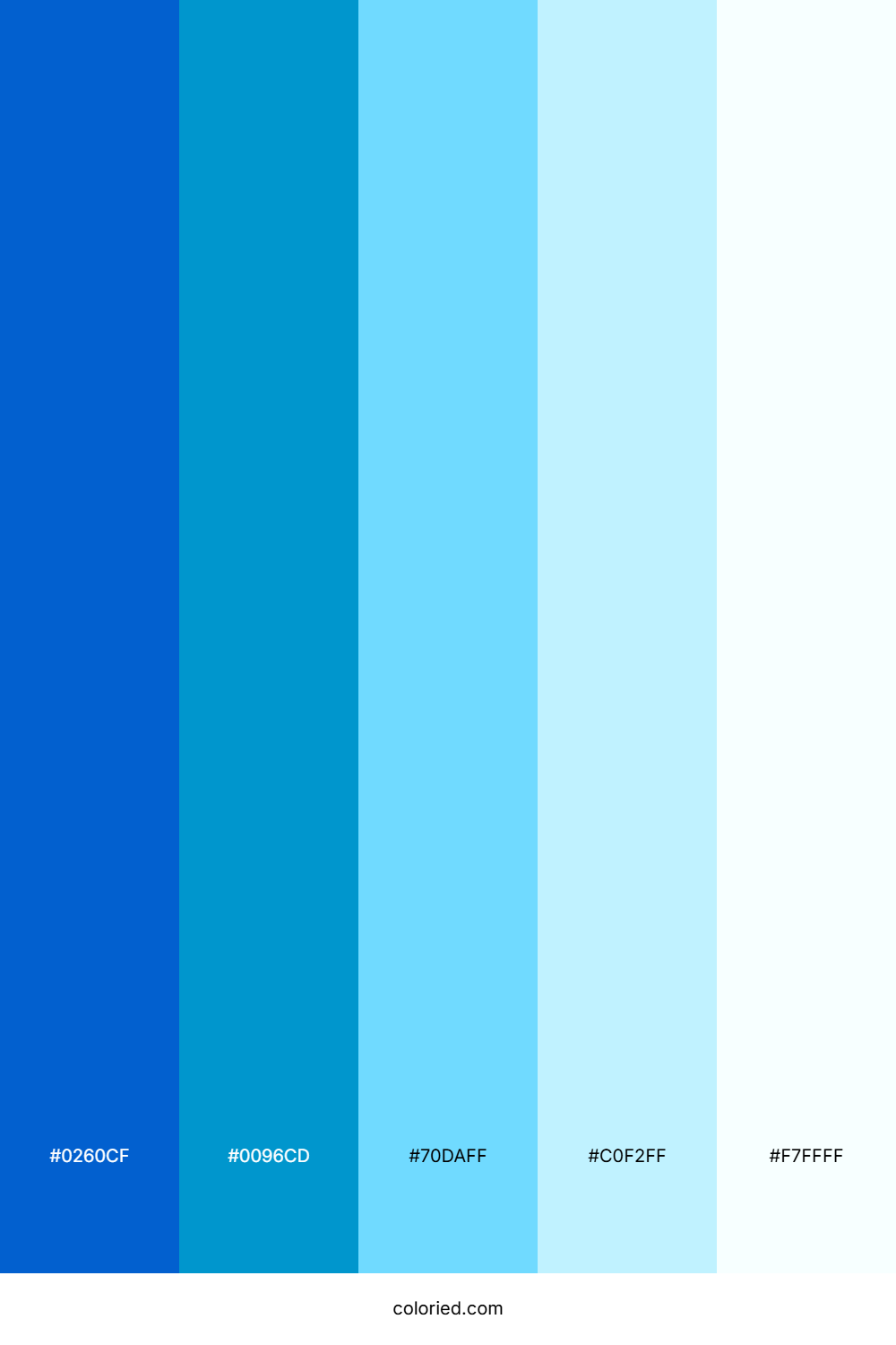 Deep Blue and Pale Blue Color Palette