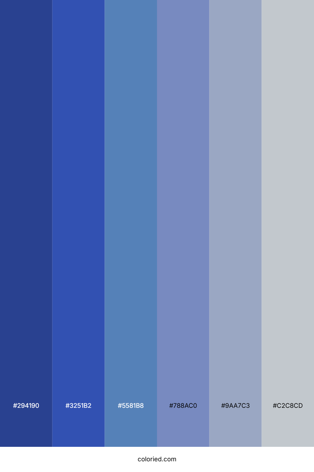 Deep Blue and Soft Blue Color Palette