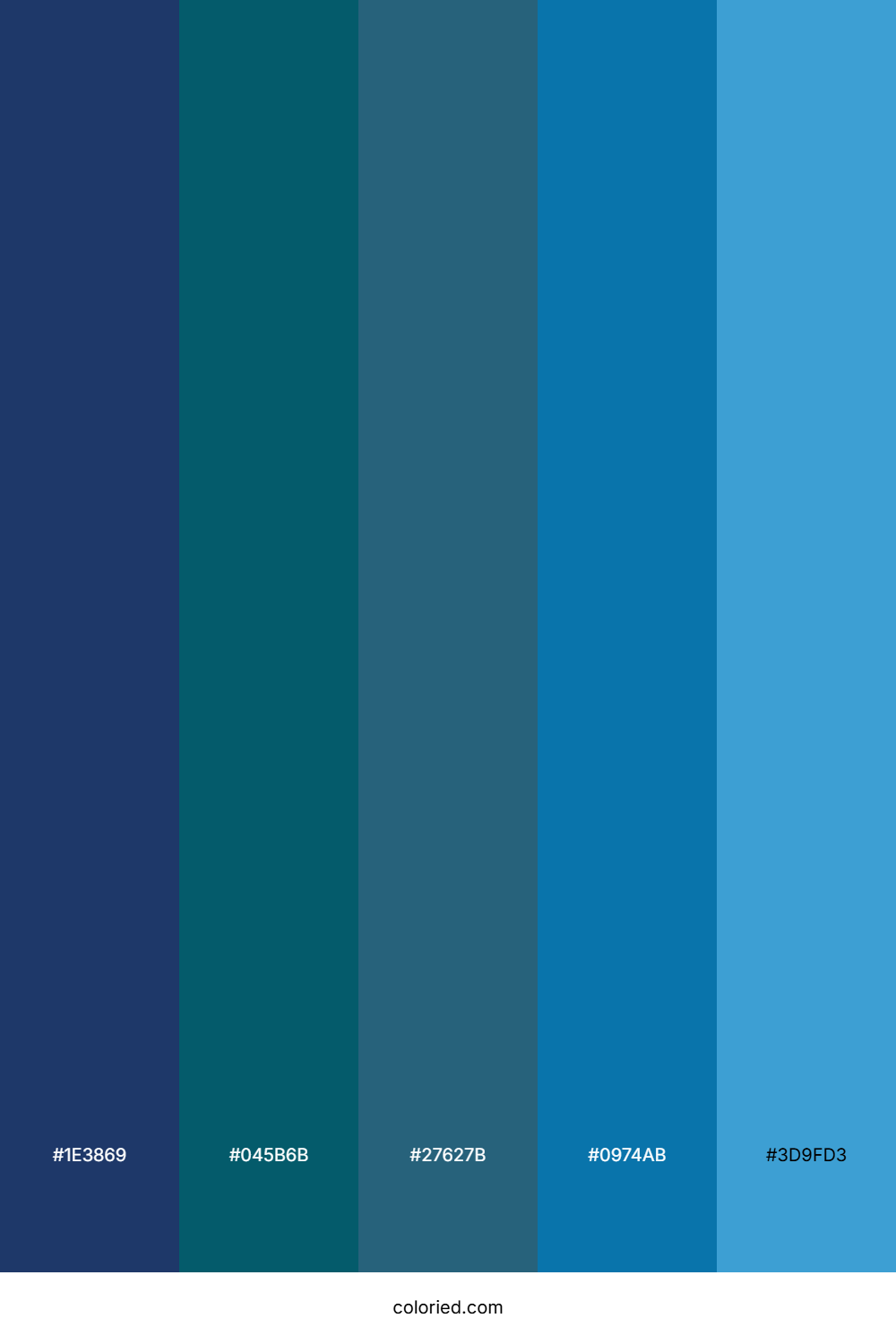 Deep Blue and Teal Color Palette