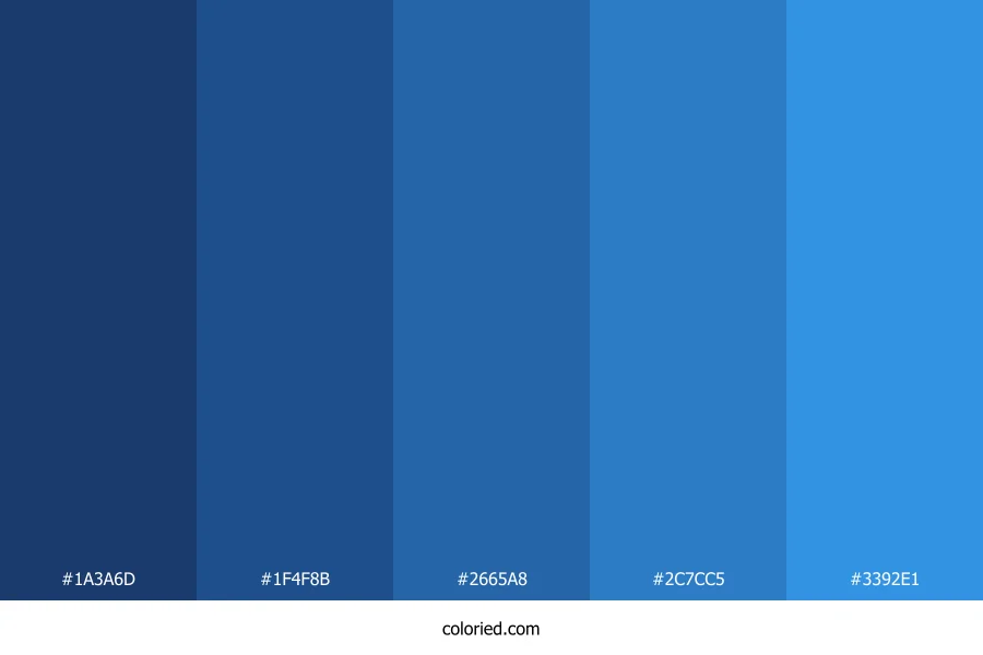 Deep Blue Gradient Color Palette