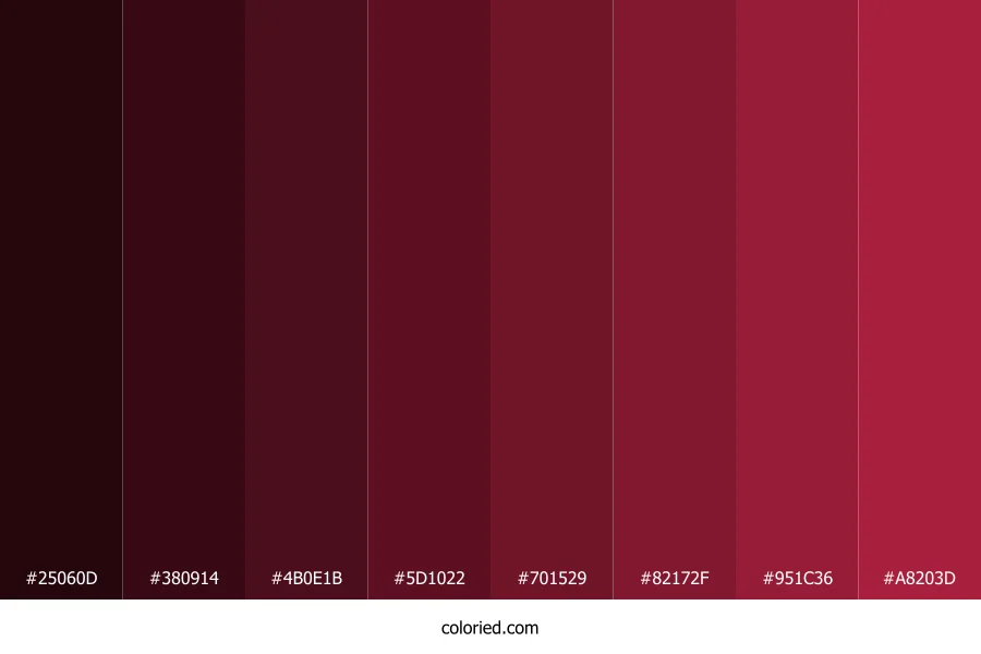 Deep Carmine Color Shades