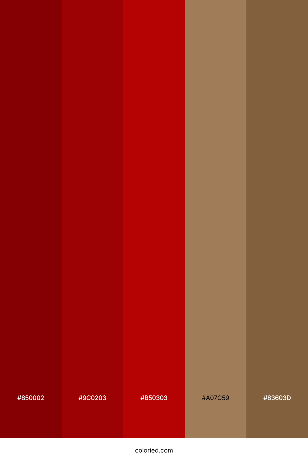 Deep Crimson And Warm Brown Color Palette