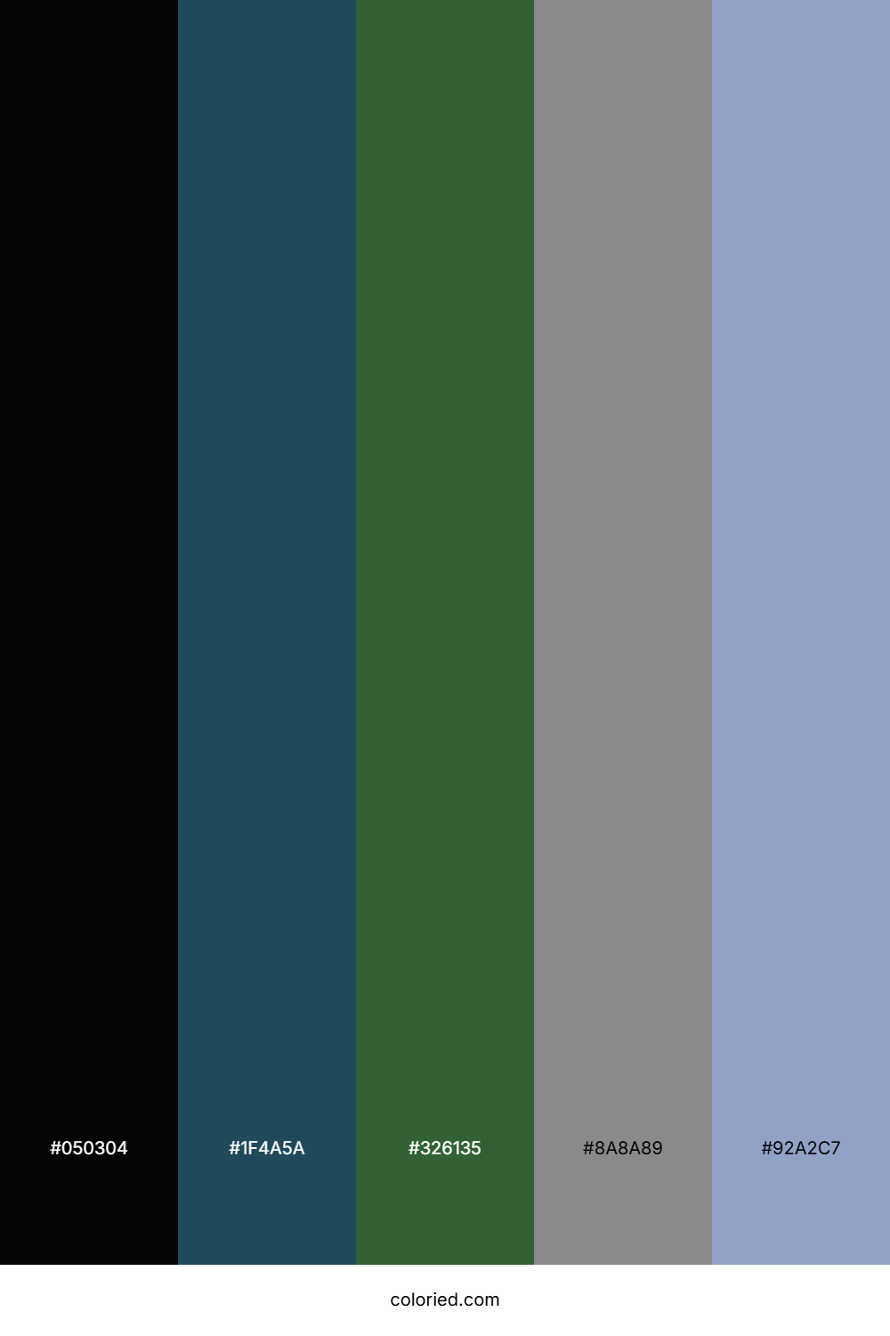Deep Forest Ash Color Palette