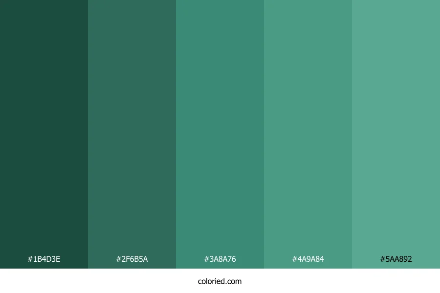 Deep Green Shades Color Palette