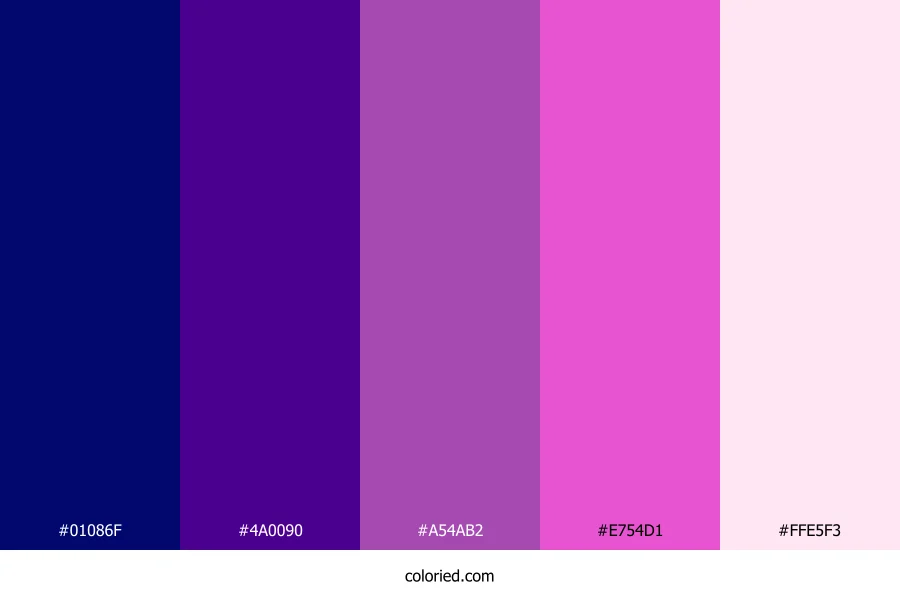 Deep Indigo and Orchid Color Palette
