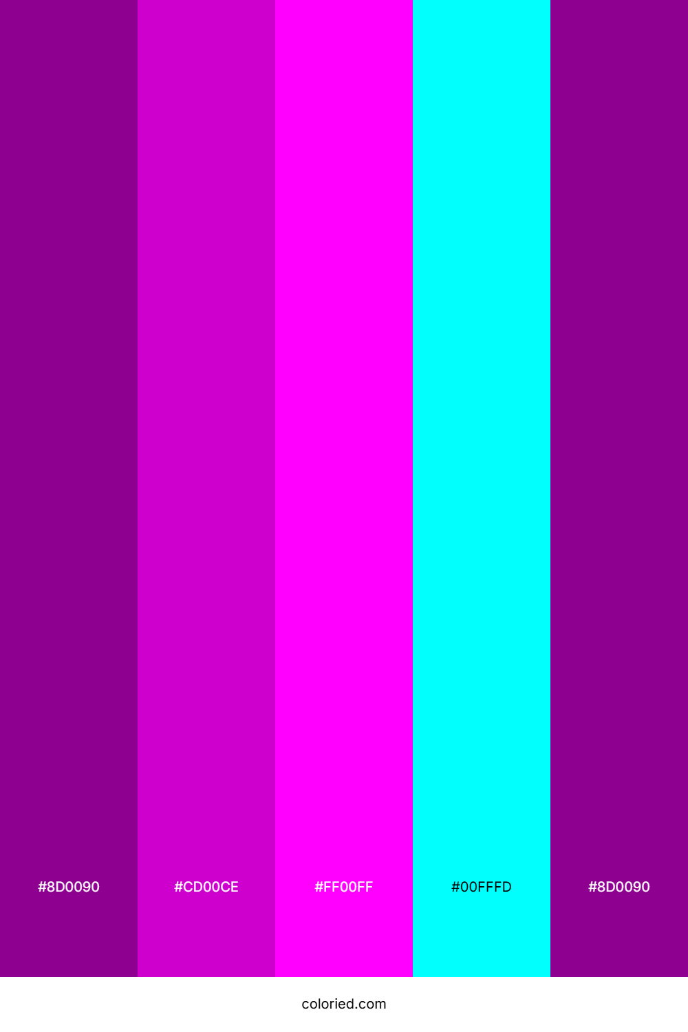 Deep Magenta And Bright Cyan Color Palette